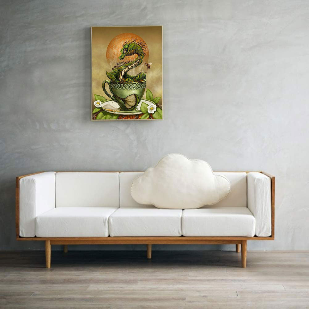 Dragon Tea Art Abstract - Full Round Drill Diamond Painting 50*60CM