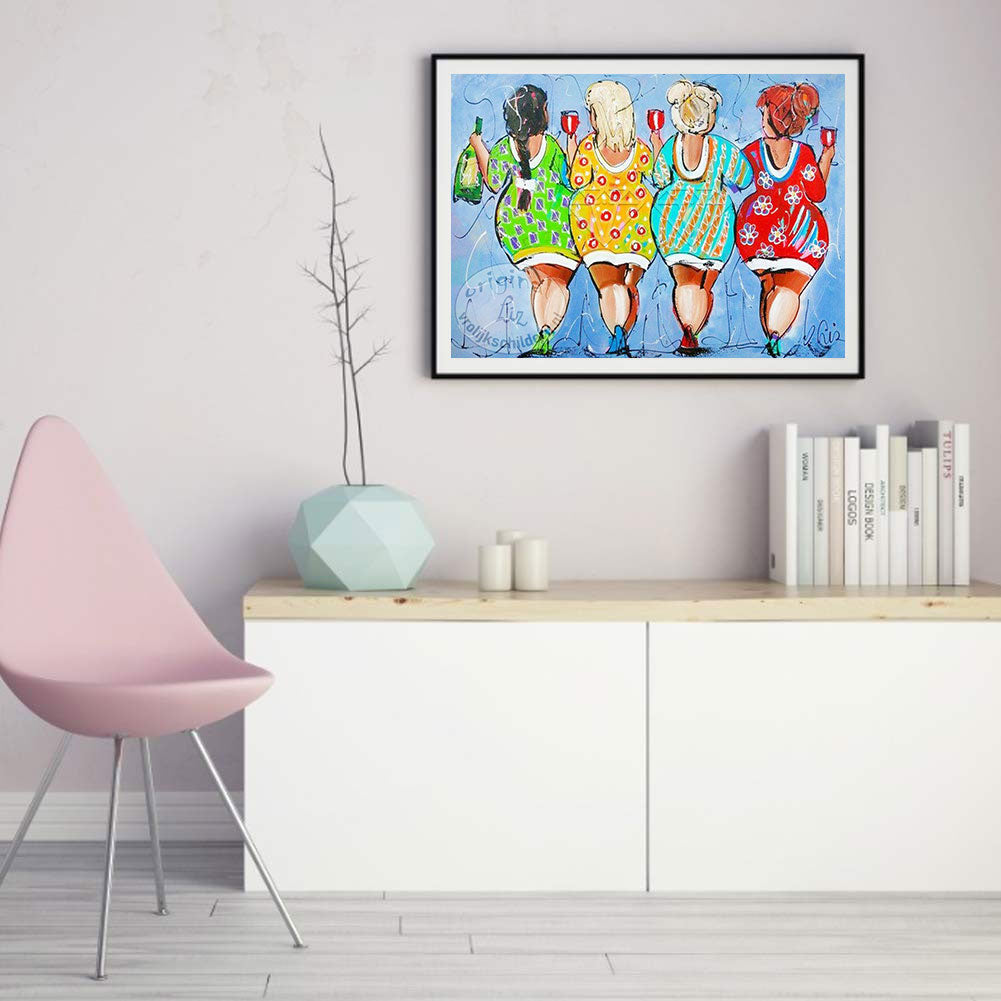 Back View Of Fat Woman - Full Round Drill Diamond Painting 60*50CM