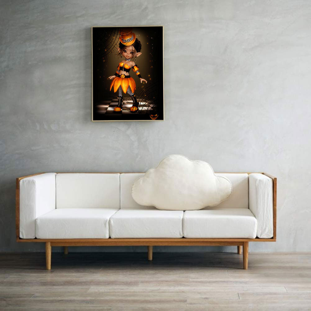 Halloween Cartoon Doll - Full Round Drill Diamond Painting 30*40CM