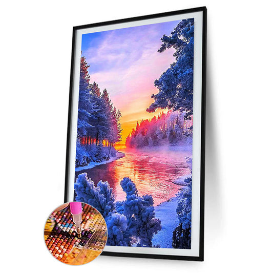 Sunset Rime 40*70CM(Canvas) Full Round Drill Diamond Painting