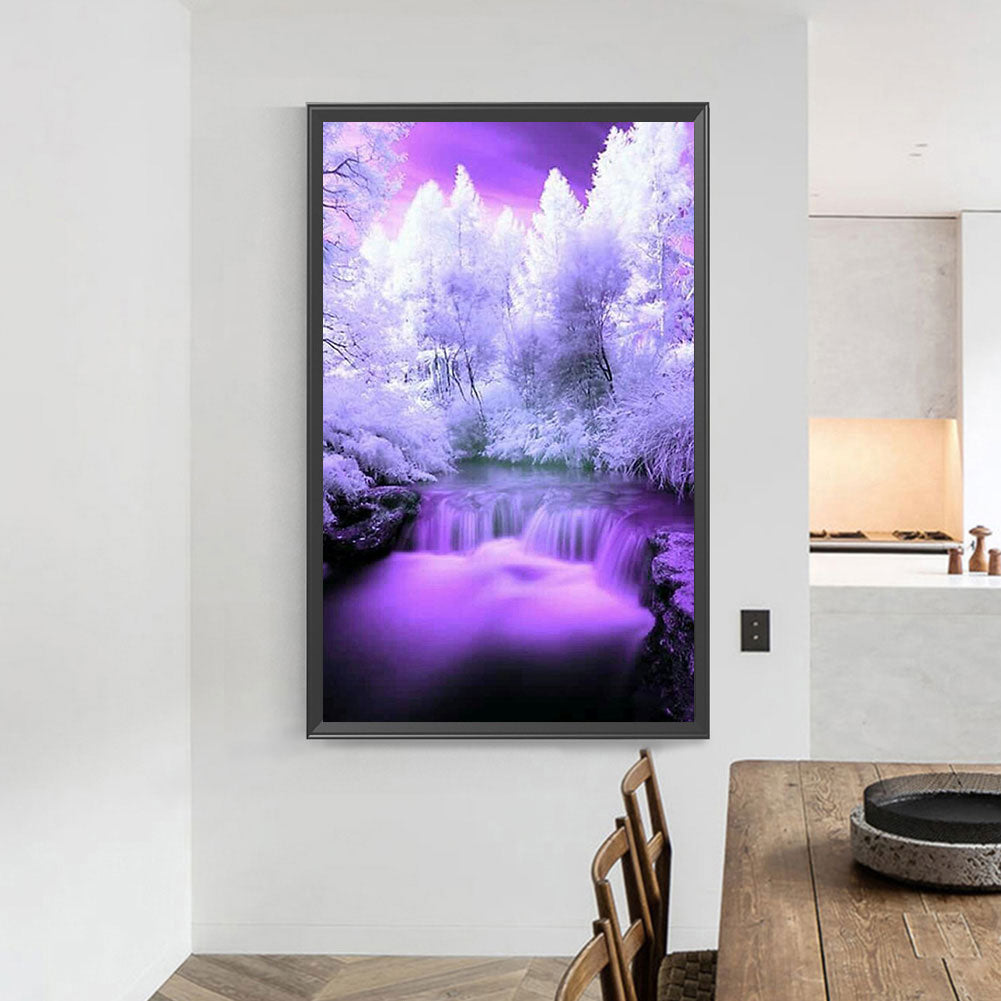 Rime Waterfall 40*70CM(Canvas) Full Round Drill Diamond Painting