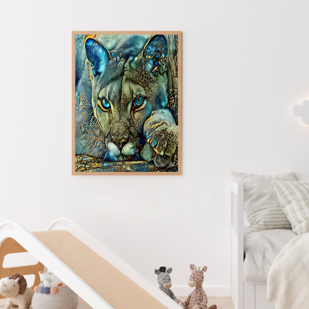 Metallic Leopard - Full Square Drill Diamond Painting 30*40CM