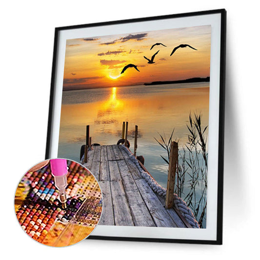Sea Sunset - Full Round Drill Diamond Painting 50*60CM