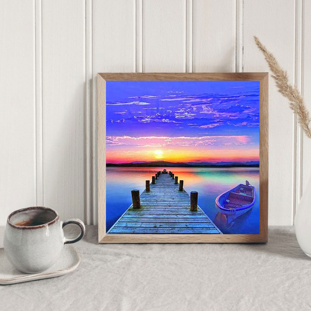 Sunset Pier - Full Round Drill Diamond Painting 40*40CM