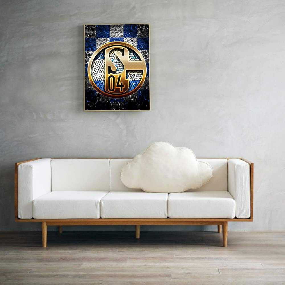 Schalke 04 Football Team Logo - Full Round Drill Diamond Painting 30*40CM