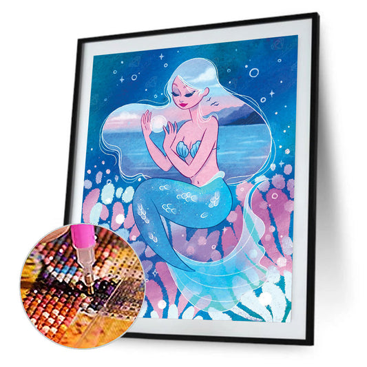 Mermaid - Full Round Drill Diamond Painting 30*40CM