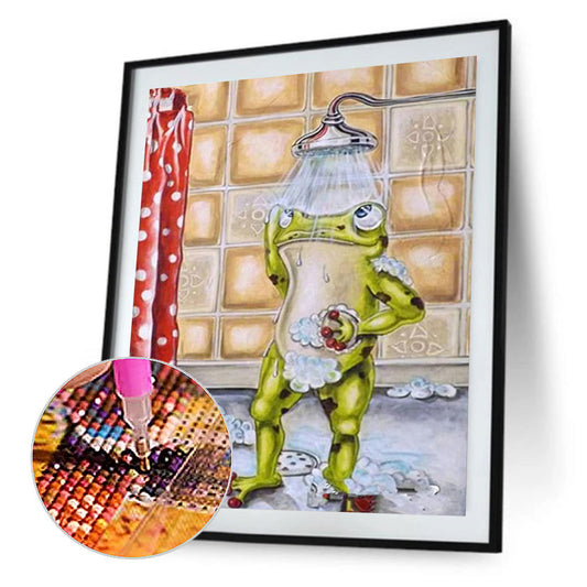 Shower Frog - Full Round Drill Diamond Painting 40*50CM