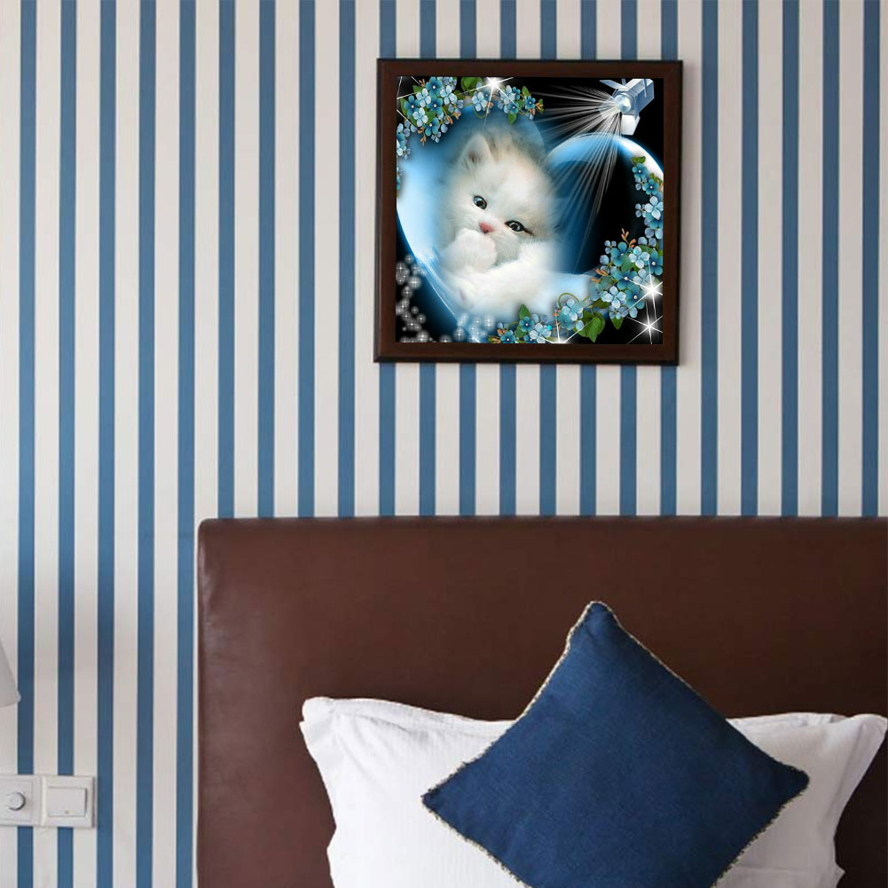 Kitten - Full Round Drill Diamond Painting 40*40CM
