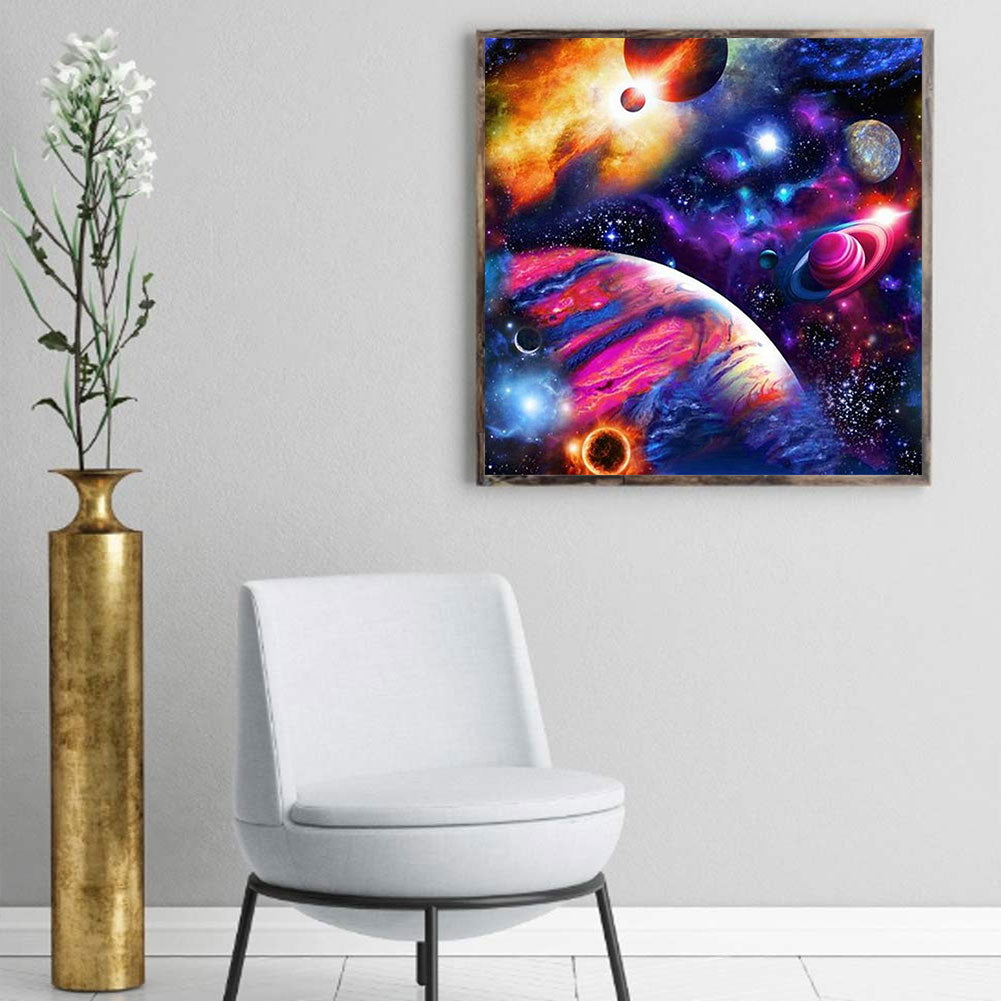 Cosmic Starry Sky - Full Round Drill Diamond Painting 40*40CM