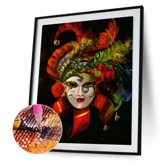 Mask Woman - Full Round Drill Diamond Painting 50*60CM