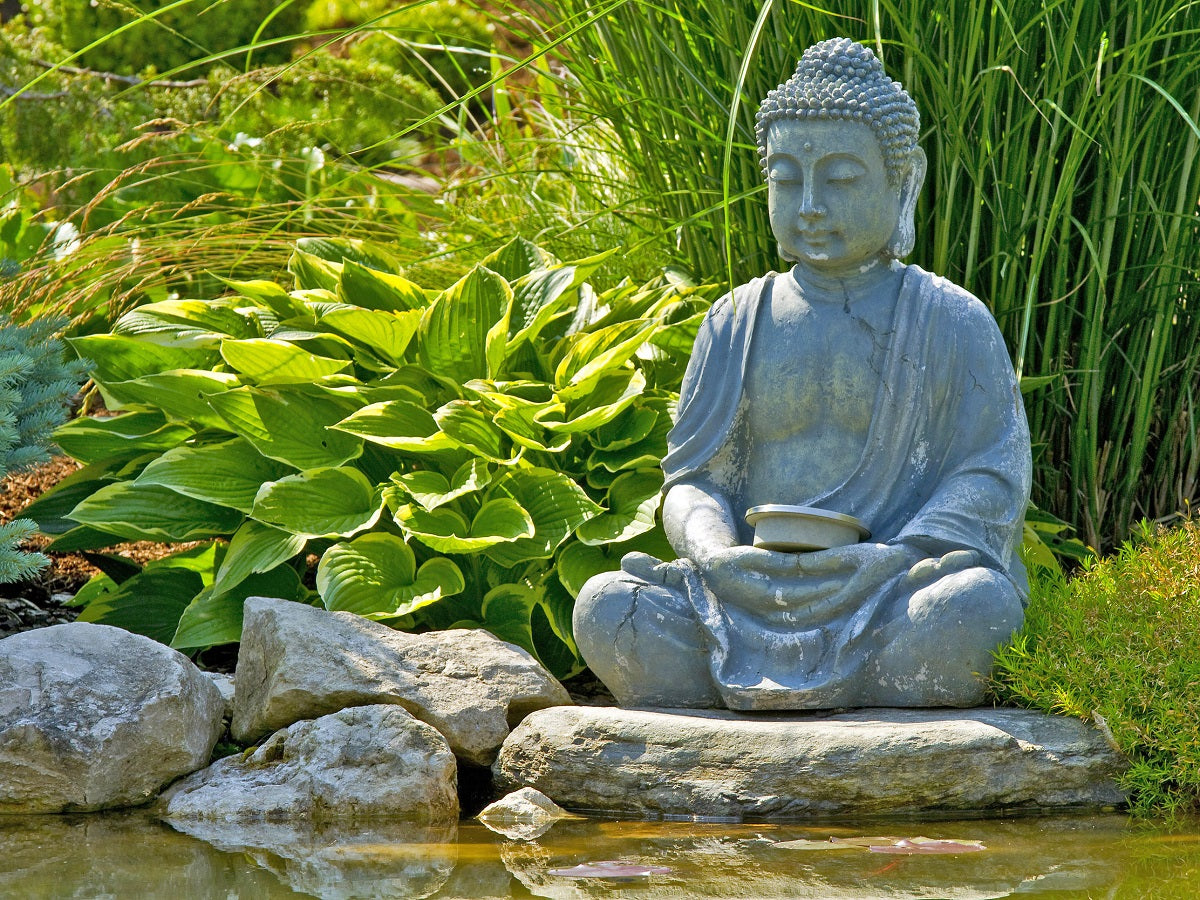 Buddha Statue By The River - Full Round Drill Diamond Painting 40*30CM
