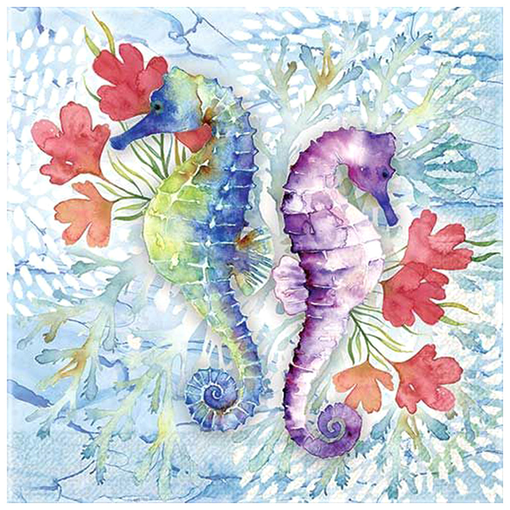 Hippocampus - Full Round Drill Diamond Painting 40*40CM