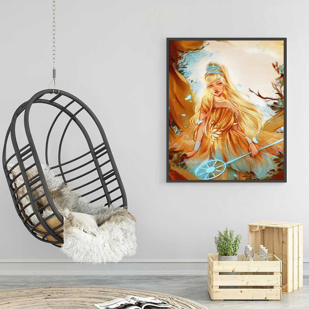 Cartoon Girl - Full Round Drill Diamond Painting 40*50CM