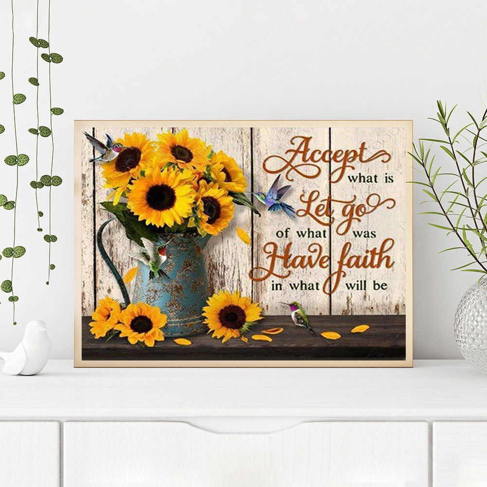 Flower Alphabet - Full Round Drill Diamond Painting 50*40CM