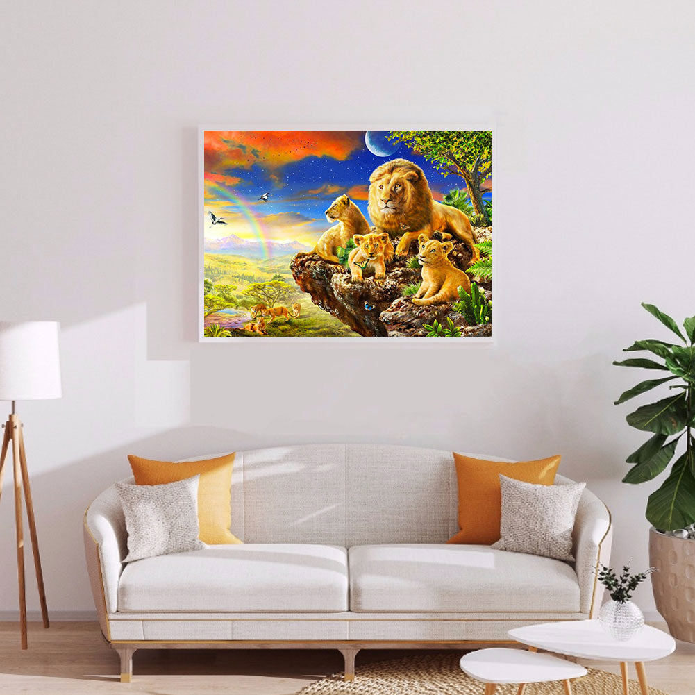 Lion - Full Round Drill Diamond Painting 60*50CM