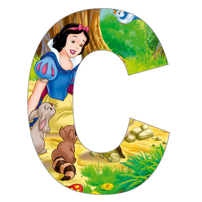 Letter Snow White C - Full Round Drill Diamond Painting 30*30CM