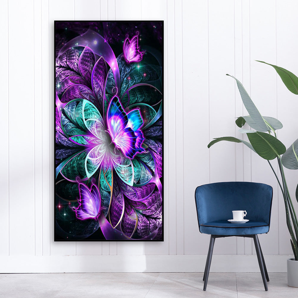 Aurora Butterfly 40*70CM(Canvas) Full Square Drill Diamond Painting