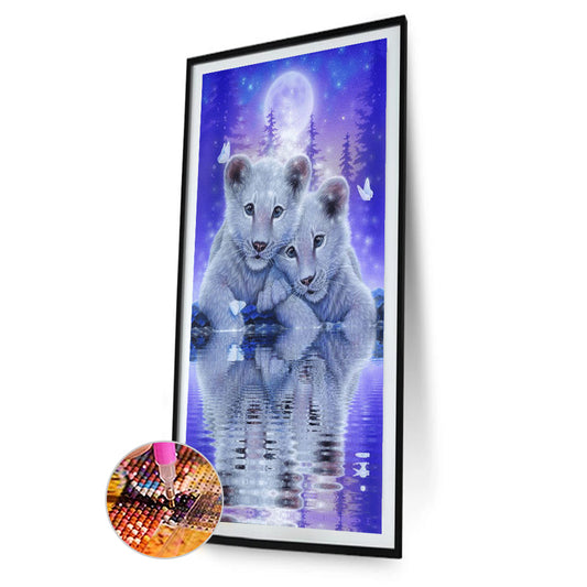Baby Lion - Full Square Drill Diamond Painting 40*70CM