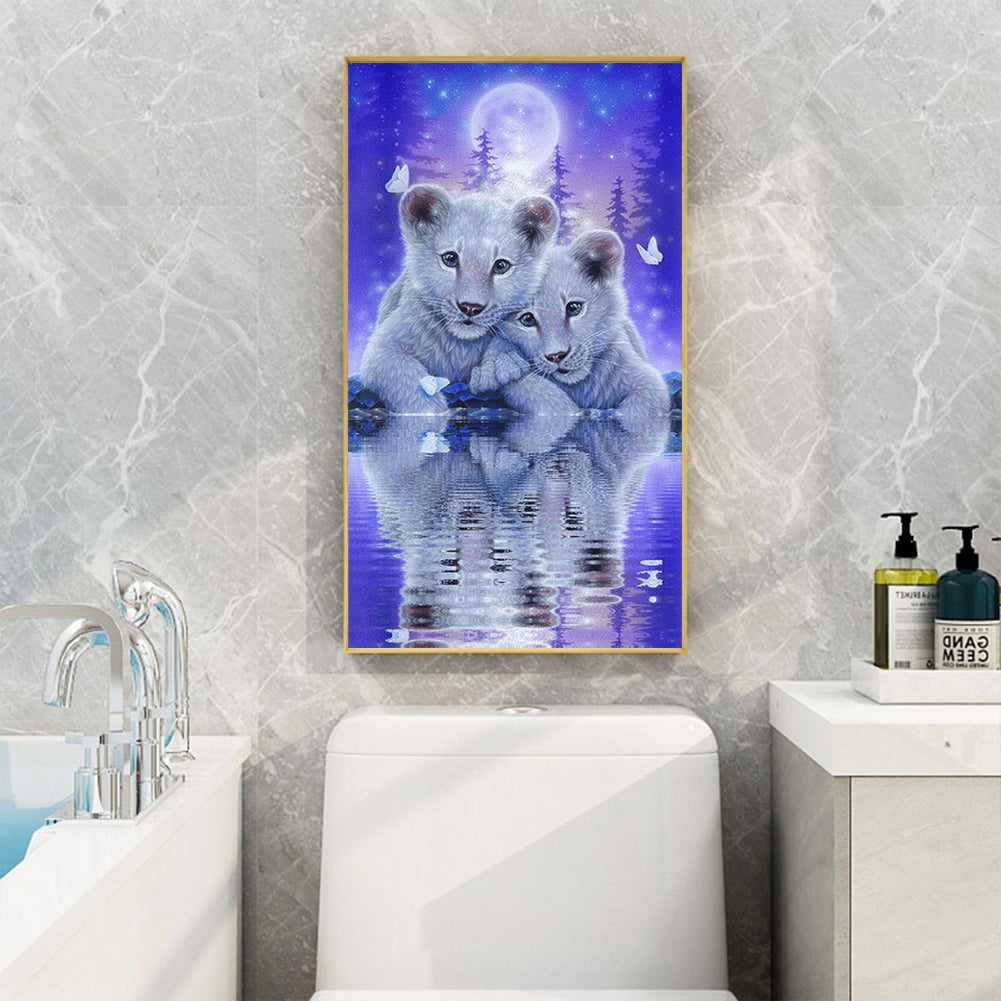 Baby Lion - Full Square Drill Diamond Painting 40*70CM