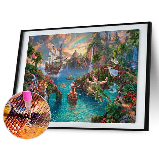 Disney Dreams Peter Pan'S Neverland - Full Round Drill Diamond Painting 50*30CM