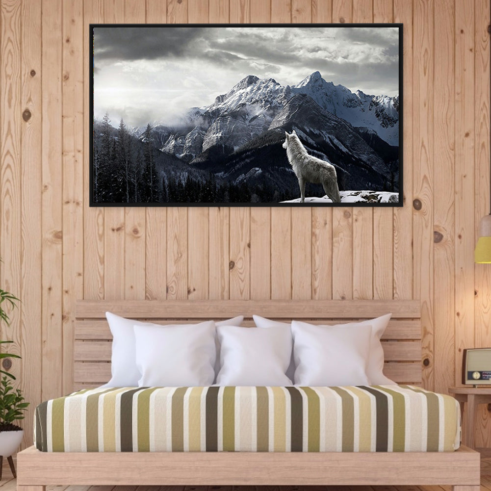 Highland Wolf - Full Square Drill Diamond Painting 80*40CM