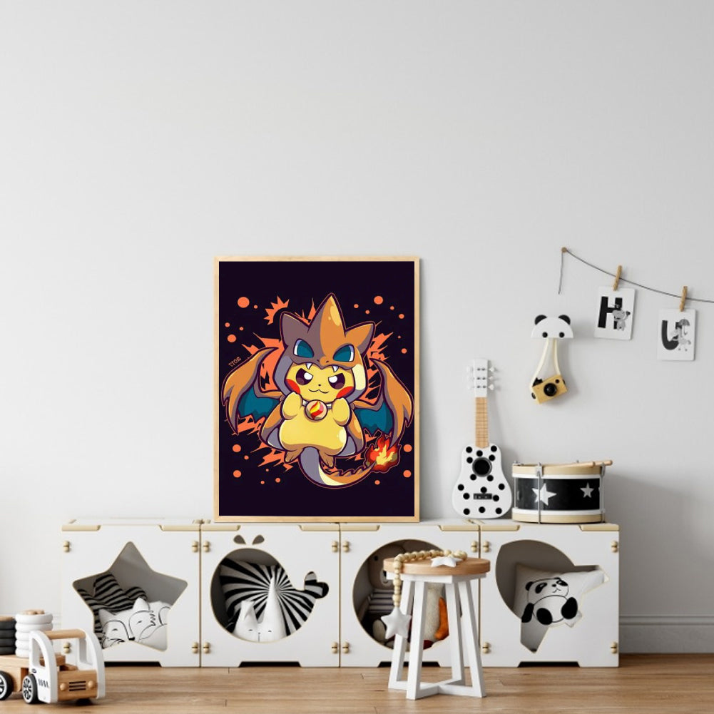 Pikachu - Full Round Drill Diamond Painting 30*40CM