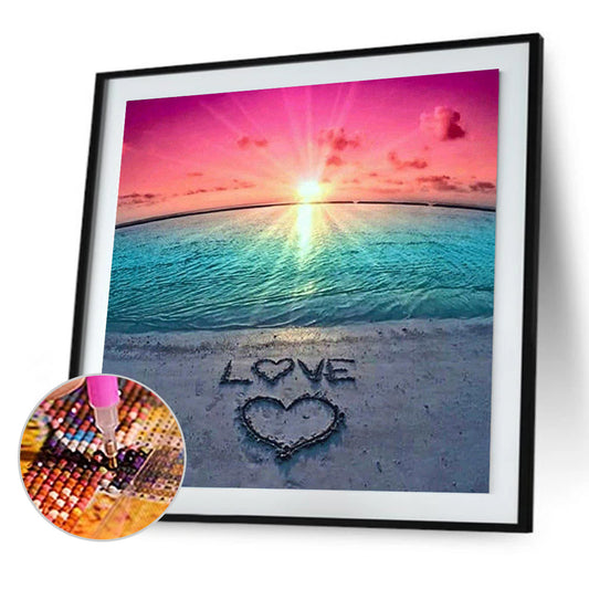Beach Love - Full Square Drill Diamond Painting 50*50CM