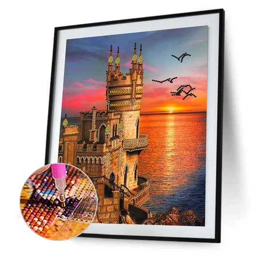 Eiffel Castle Under Fireworks - Special Shaped Drill Diamond Painting 30*40CM