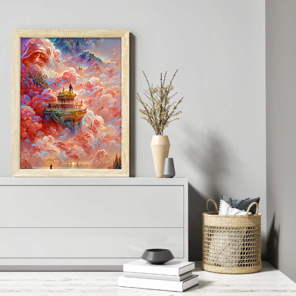 Dream Flower Manor - Full Round Drill Diamond Painting 30*40CM