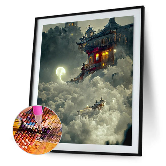 Castle In The Sky - Full Round Drill Diamond Painting 30*40CM