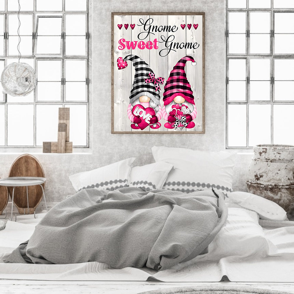 Valentine Gnome - Full Round Drill Diamond Painting 30*40CM