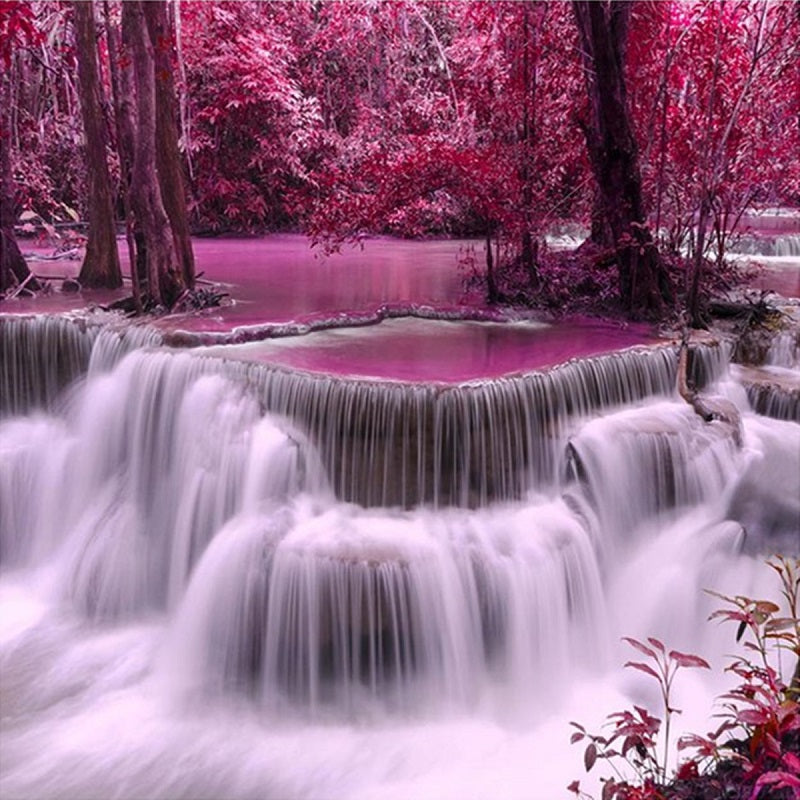 Zilin Waterfall - Full Square Drill Diamond Painting 30*30CM