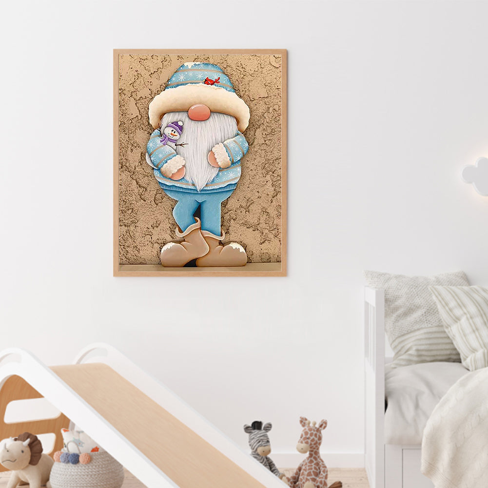 Gingerbread Man Gnome 30*40CM(Canvas) Full Square Drill Diamond Painting