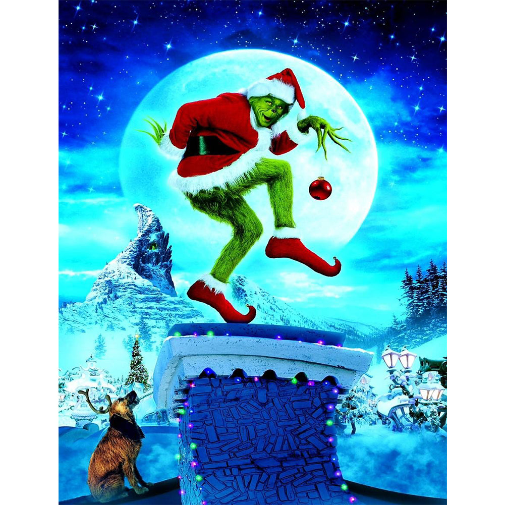 Green Hairy Monster - Full Square Drill Diamond Painting 30*40CM