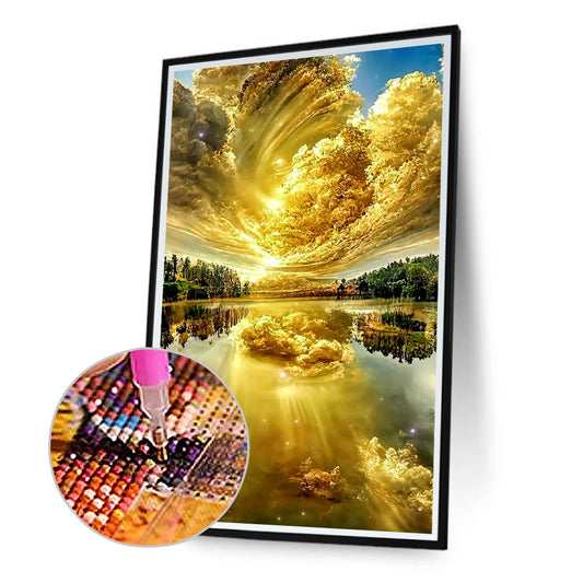 Golden Clouds - Full Square Drill Diamond Painting 40*70CM