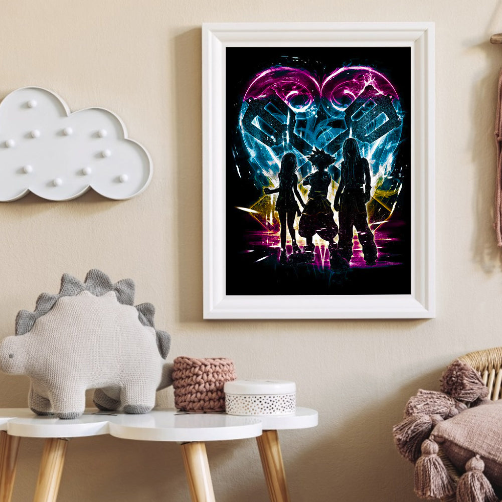 Silhouette My Hero Academia - Full Round Drill Diamond Painting 30*40CM