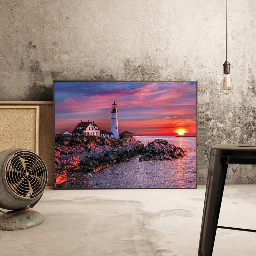 Lighthouse - Full Square Drill Diamond Painting 40*30CM
