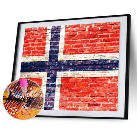 Flag 40*30CM(Canvas) Full Square Drill Diamond Painting