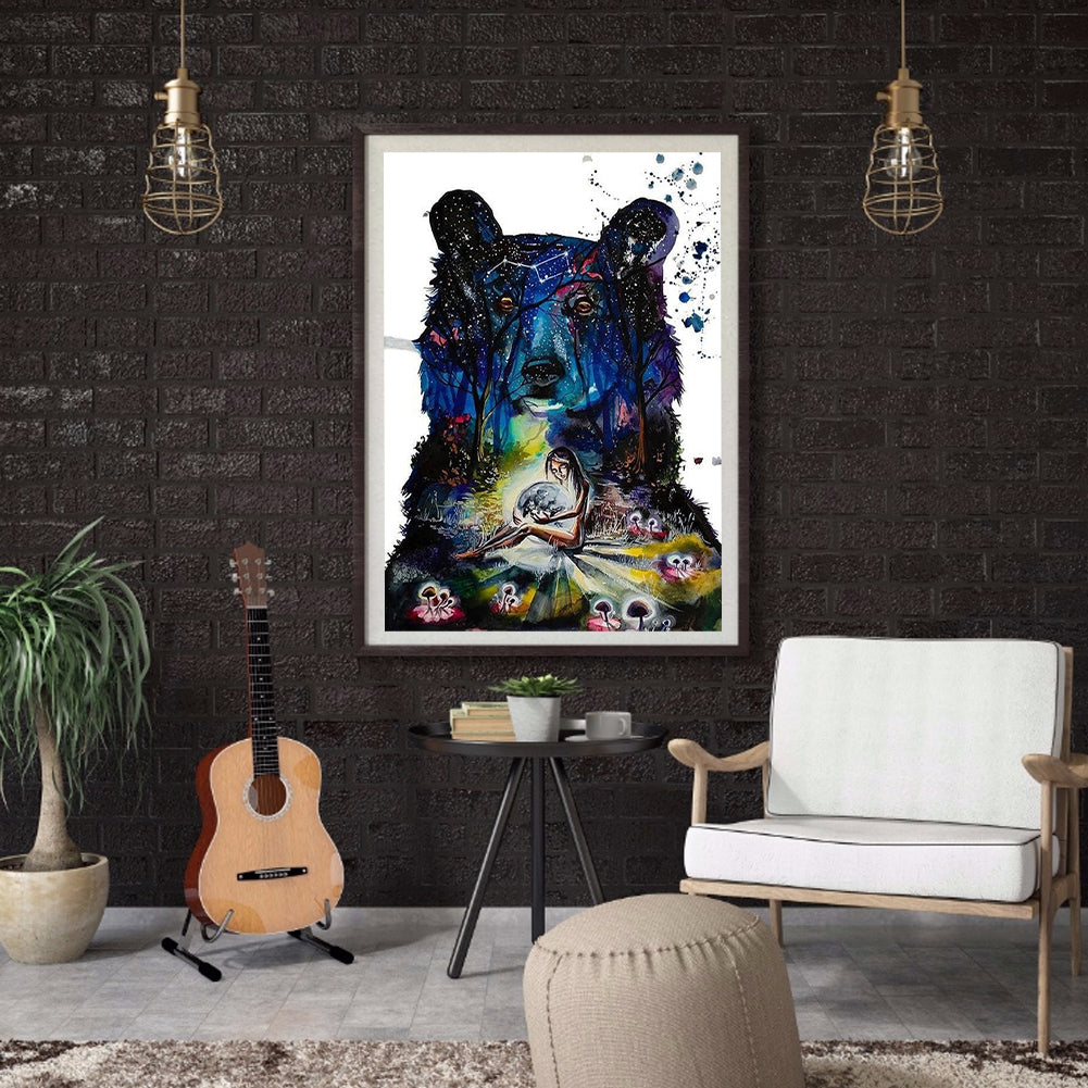 Star Bear - Full Round Drill Diamond Painting 30*40CM