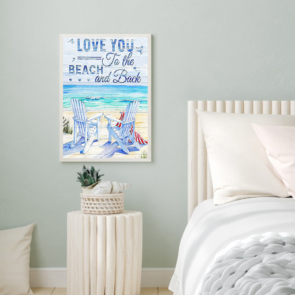 Beach Chairs - Full Round Drill Diamond Painting 30*40CM