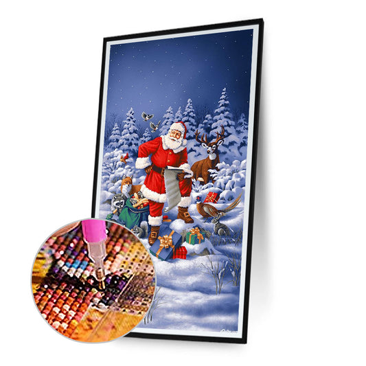 Snow Santa - Full Round Drill Diamond Painting 40*60CM