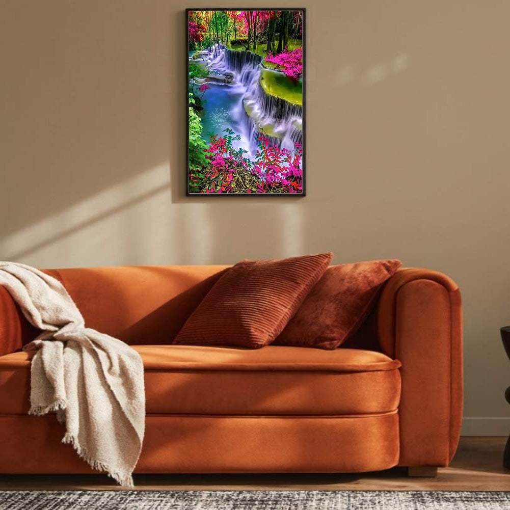 Alpine Waterfall - Full Round Drill Diamond Painting 40*60CM