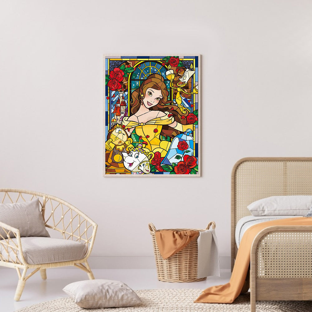 Princess Belle - Full Round Drill Diamond Painting 30*40CM