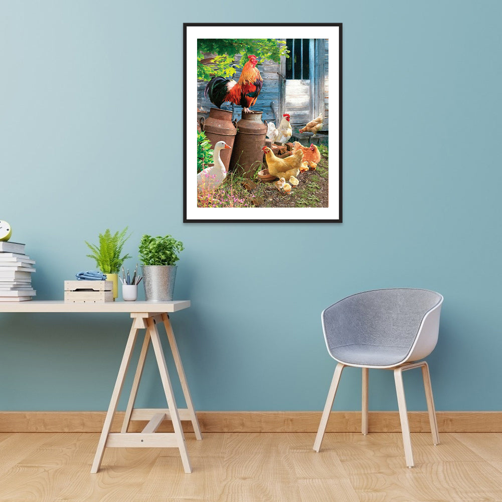 Rooster - Full Square Drill Diamond Painting 40*50CM