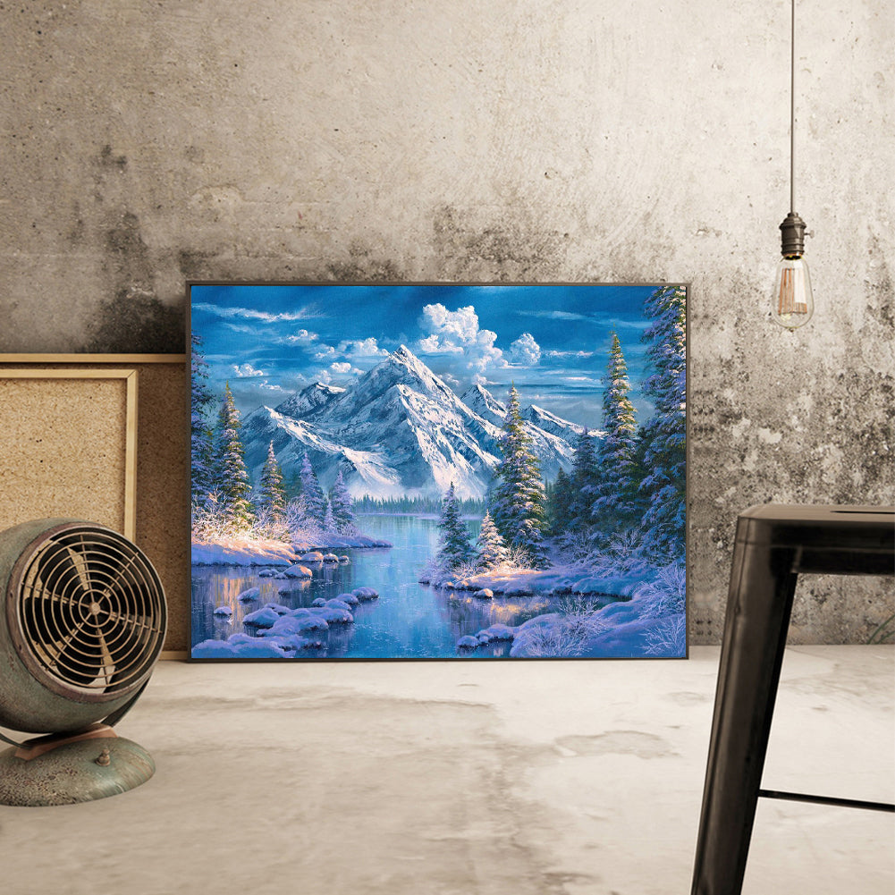 Alpine Creek - Full Square Drill Diamond Painting 40*30CM