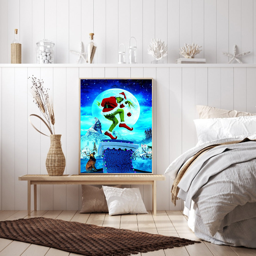 Green Hairy Monster - Full Round Drill Diamond Painting 40*50CM