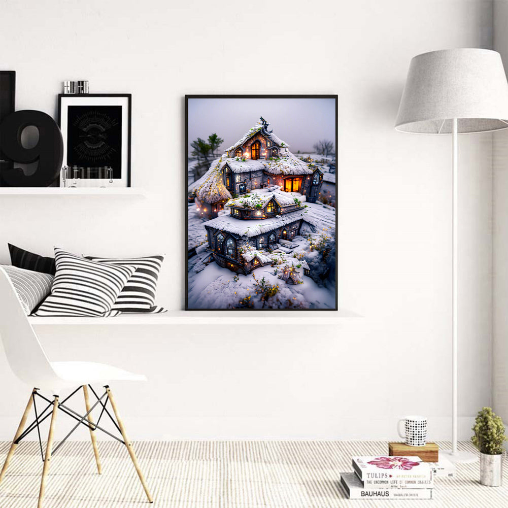 Snow Lodge - Full Round Drill Diamond Painting 40*60CM