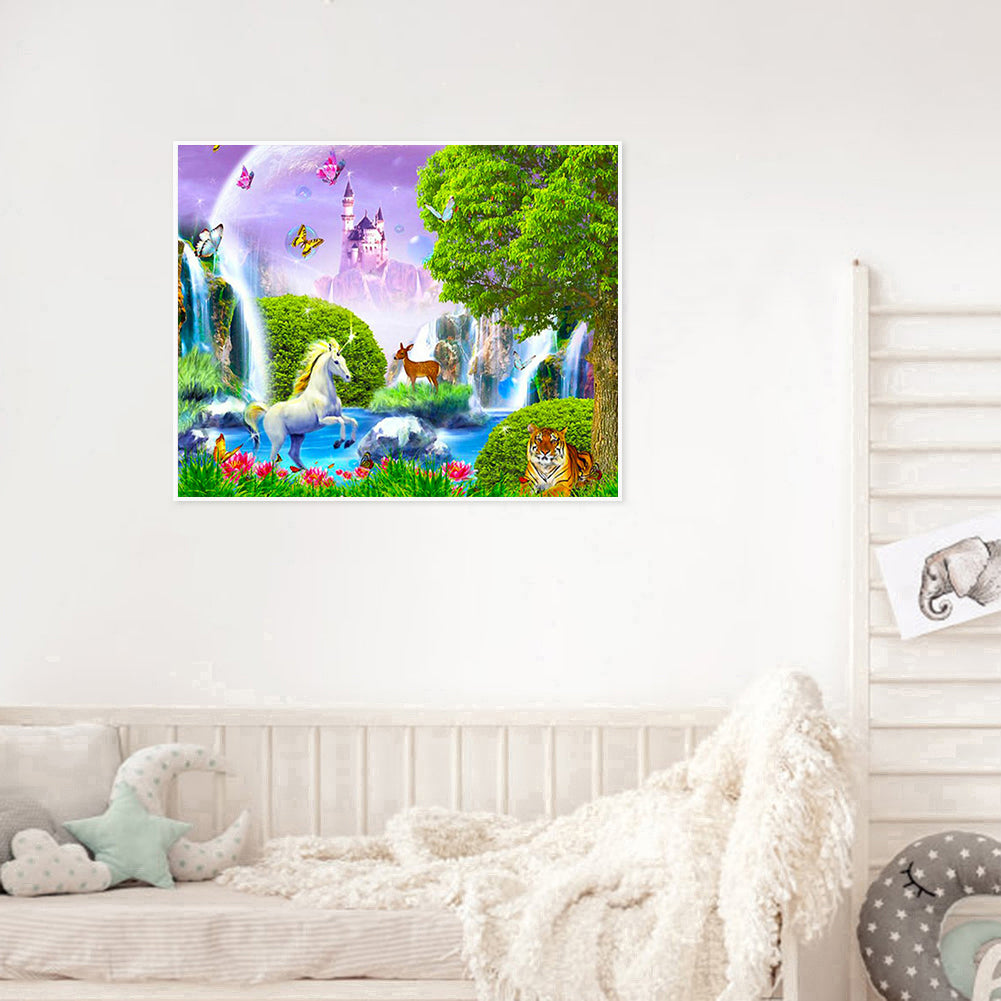Fantasy Unicorn - Full Round Drill Diamond Painting 50*40CM