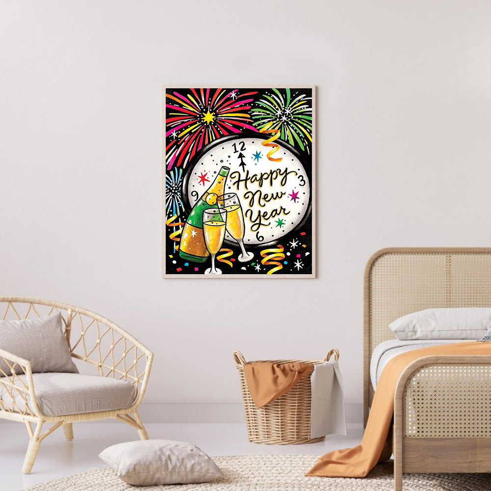 Celebrate New Year - Full Round Drill Diamond Painting 30*40CM