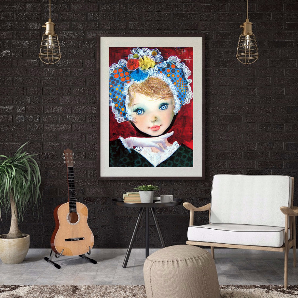 Cartoon Little Girl - Full Round Drill Diamond Painting 30*40CM